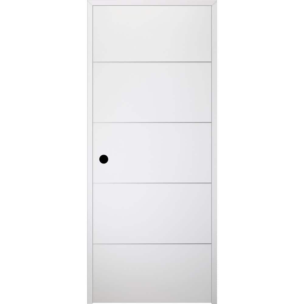 Stella 4H 30 in. x 80 in. Right-Handed Solid Core Snow White Wood Composite Single Prehung Interior Door price history on PriceWatchPro