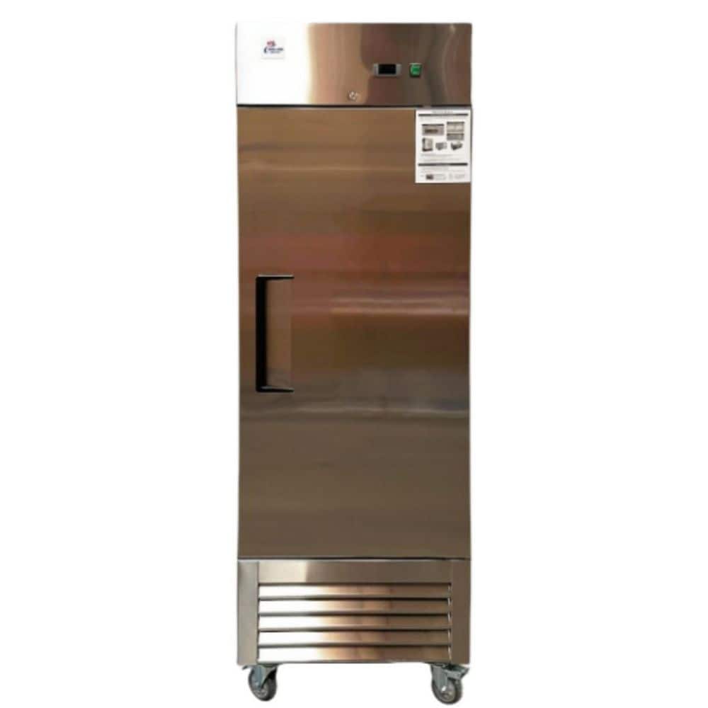 27 in. 20 cu. ft. Commercial Single Door Reach in Refrigerator in Stainless Steel