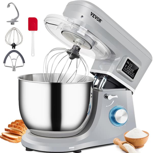 Hand Mixer Electric,7-Speed Electric Hand Mixer,with 2 Dough Hooks 2  Beaters,110V, 50/60Hz,Beaters and Whisk,White