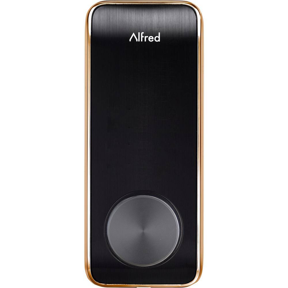 Gold and Black Smart Touchscreen Deadbolt with Wi-Fi and Bluetooth