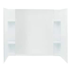 Accord 32 in. x 60 in. x 55-1/4 in. 3-Piece Direct-to-Stud Shower Wall Set in White