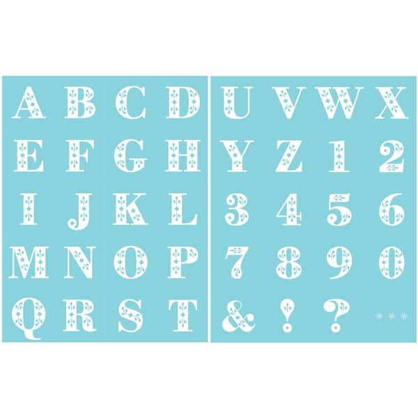 Martha Stewart Crafts Flourish Serif Alphabet Adhesive Silkscreens