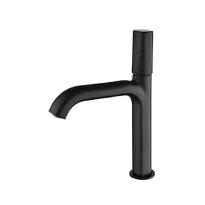 Single Handle Wall Mount Bathroom Faucet in Matte Black