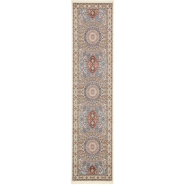 Unique Loom Narenj Adams Ivory 3' 0 x 13' 0 Runner Rug