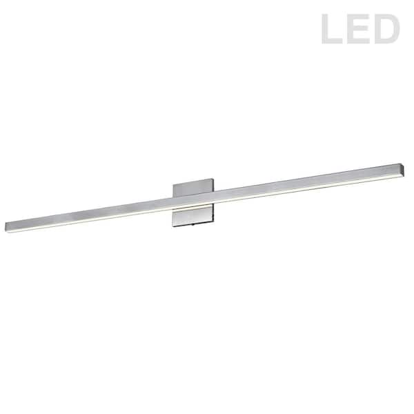 Dainolite Arandel 1.5 in. 1-Light Polished Chrome LED Vanity Light Bar with White Acrylic Shade
