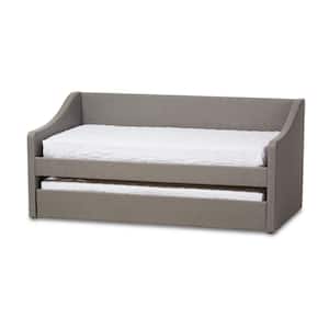Barnstorm Contemporary Gray Fabric Upholstered Twin Size Daybed