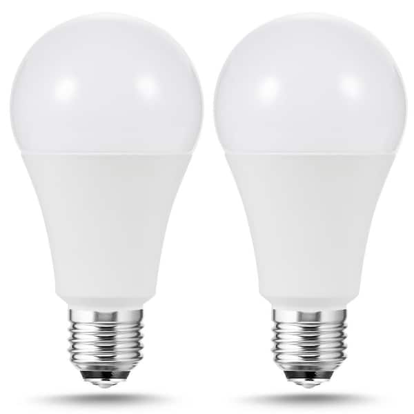 YANSUN 50-Watt/100-Watt/150-Watt Equivalent A21 LED Light Bulb in Daylight 5000K (2-Pack) - The Home