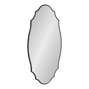 Leanna 42 in. x 20 in. Modern Oval Framed Accent Wall Mirror