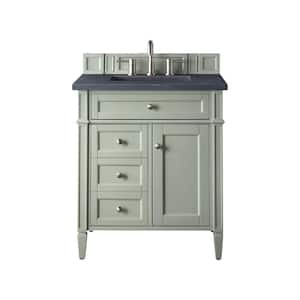 Brittany 30.0 in. W x 23.5 in. D x 34 in. H Bathroom Vanity in Sage Green with Charcoal Soapstone Quartz Top