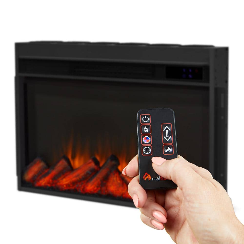 Marshall 49" White Veneered MDF Electric Fireplace with Mantel