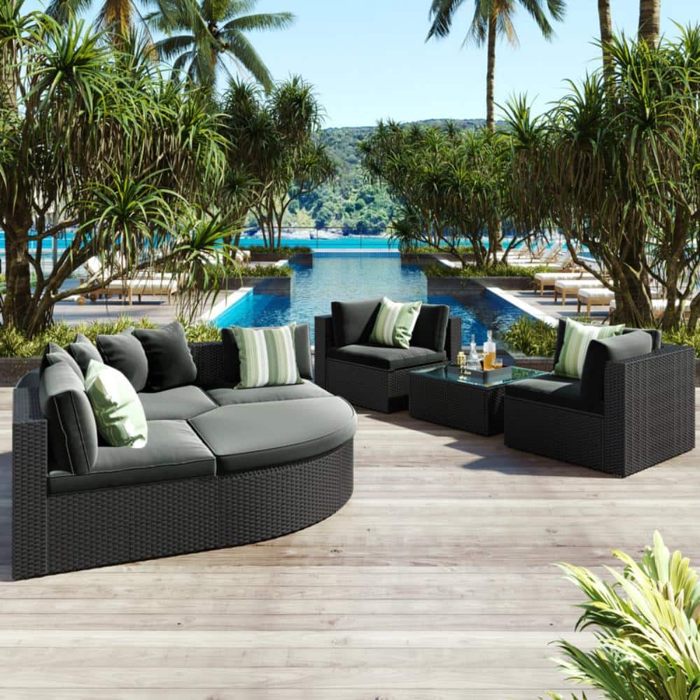 7 Pieces Outdoor Wicker Conversation Sofa Set for Outdoor Couch, Porch, Backyard price history on PriceWatchPro