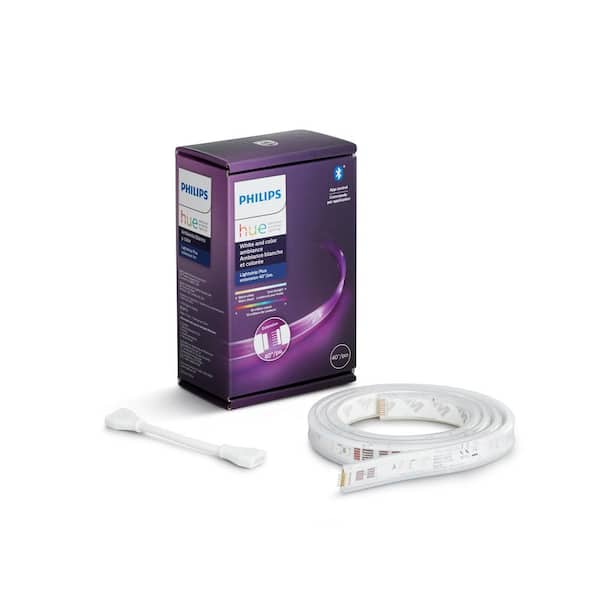 regeringstid Brokke sig Australien Philips:Philips Hue White and Color Ambiance Dimmable LED Light Strip Plus  Smart Light Extension (40")-555326 - The Home Depot