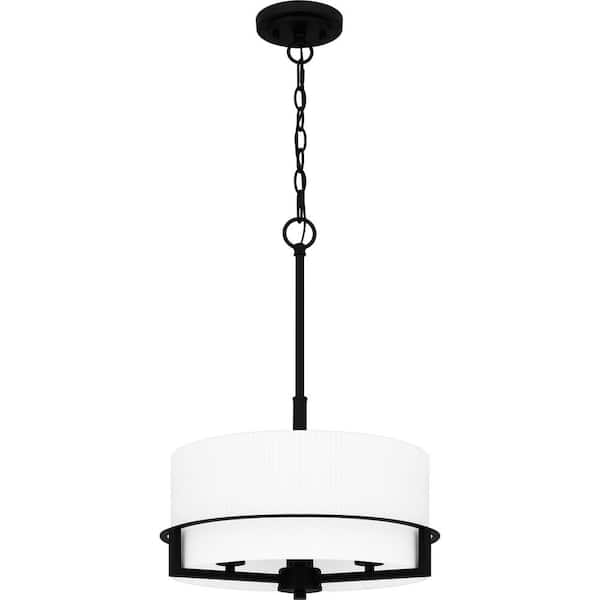 Quoizel Seymour 3-Light Matte Black Pendant Light