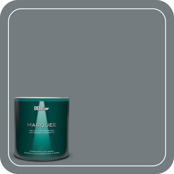 BEHR MARQUEE 1 qt. #720F-5 Hidden Peak Semi-Gloss Enamel Interior Paint & Primer