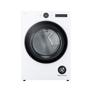7.4 cu. ft. Vented Stackable SMART Electric Dryer in White with TurboSteam and AI Sensor Dry Technology