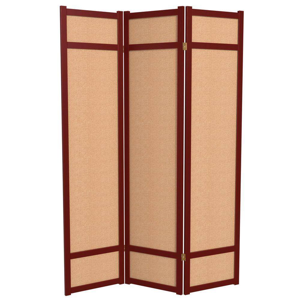 6 ft. Rosewood 3-Panel Room Divider