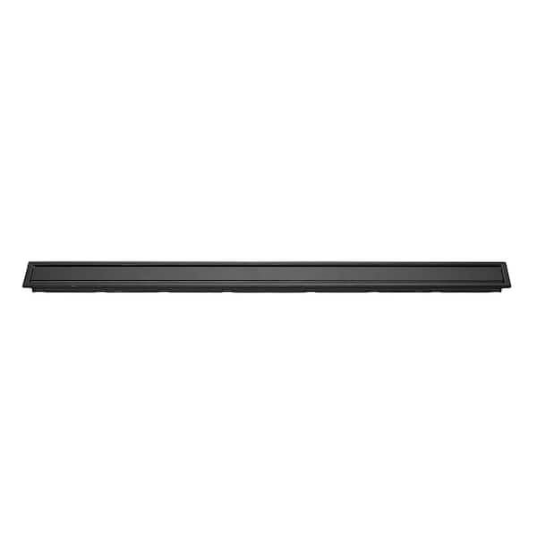 Schluter Kerdi-Line Matte Black 62-15/16 in. Solid Linear Drain Grate Assembly Floor Installation Kit for Accessory