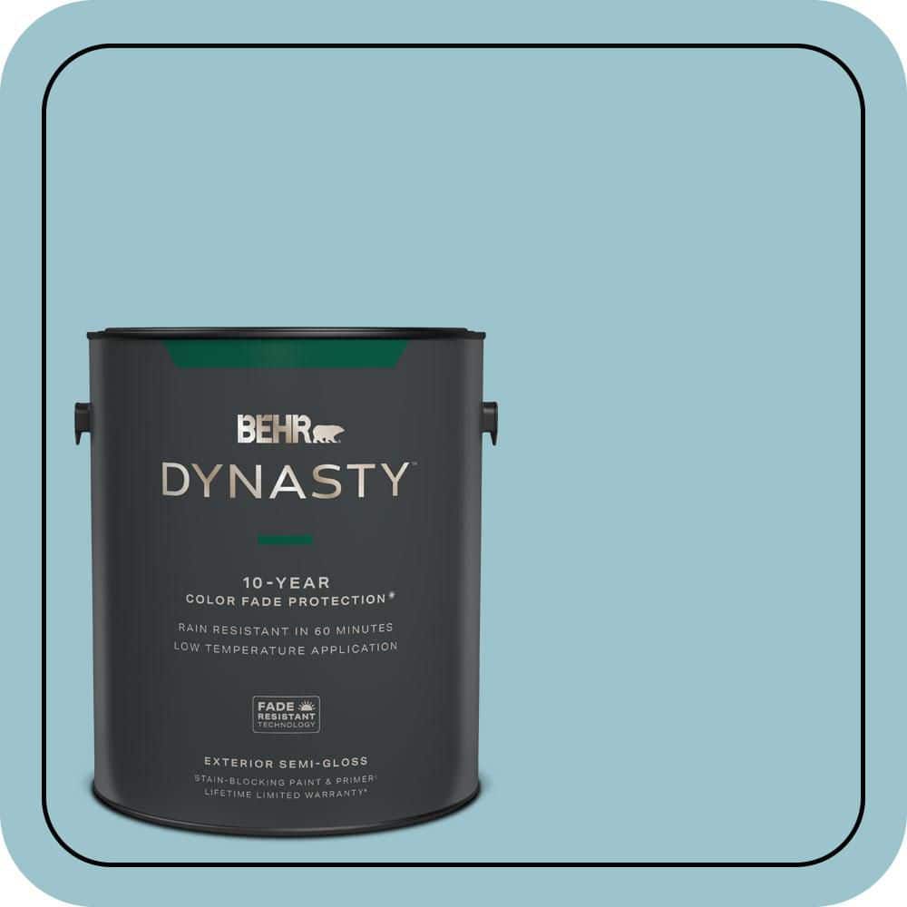 1 gal. #ICC-99 Alluring Blue Semi-Gloss Enamel Exterior Stain-Blocking Paint & Primer price history on PriceWatchPro