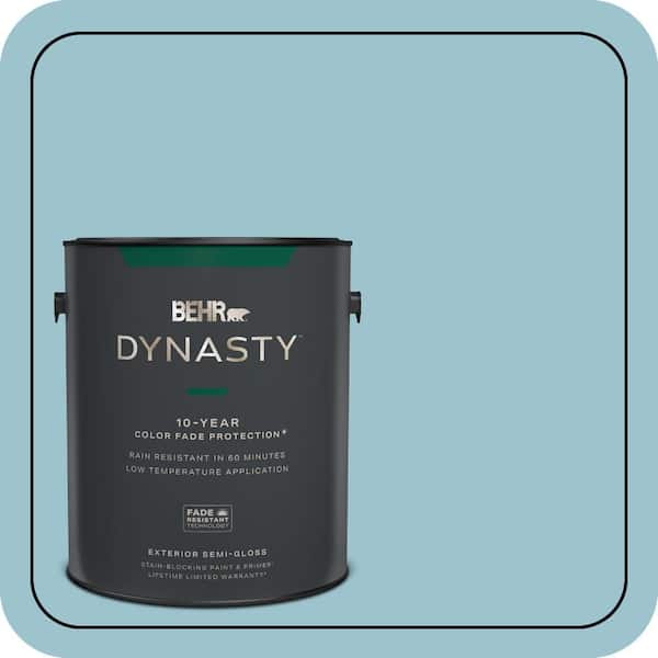BEHR DYNASTY 1 gal. #ICC-99 Alluring Blue Semi-Gloss Enamel Exterior Stain-Blocking Paint & Primer