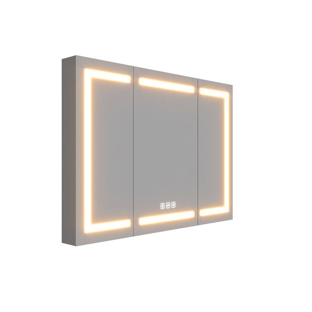48 in. W x 36 in. H Dimmable LED Recessed/Surface Mount Rectangular Aluminum Medicine Cabinet with Mirror price history on PriceWatchPro