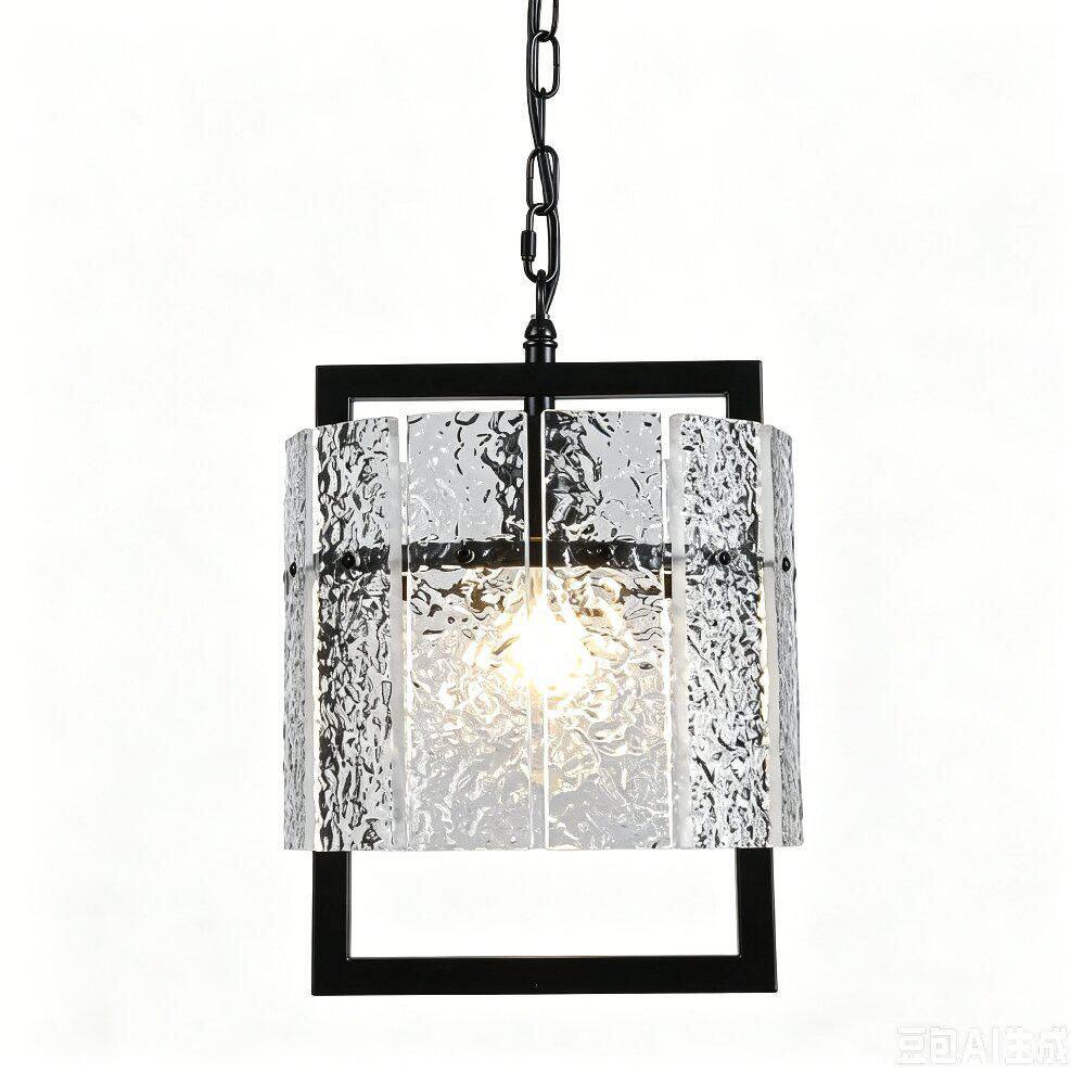 1-Light Black Luxury Pendant Light with Cylinder Crystal Glass Shade for Kitchen Living Room price history on PriceWatchPro