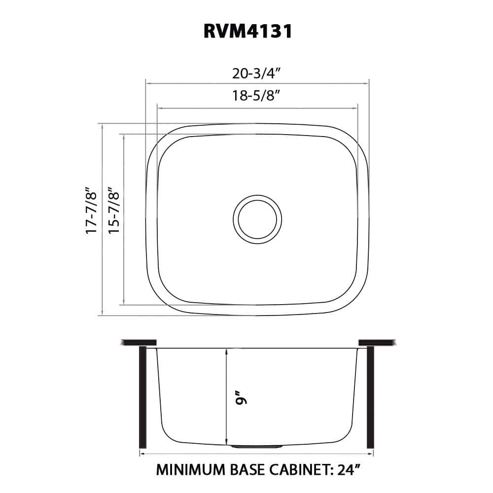 Ruvati 23" Stainless Steel Undermount Kitchen Sink with Grid