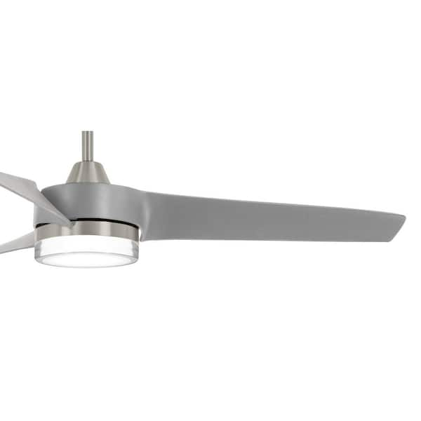 MINKA-AIRE Veer 56 in. LED Indoor Brushed Nickel Ceiling Fan with