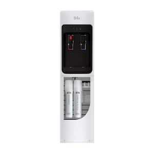 Bottleless Water Dispenser White with 2-Stage Filtration, Paddle Dispensing, Hot and Cold, LED Indicator Lights