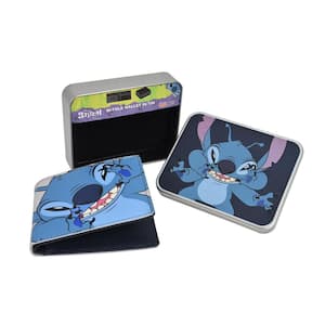 Stitch Bifold Sport Wallet in a Decorative Tin Case Multi, Unisex