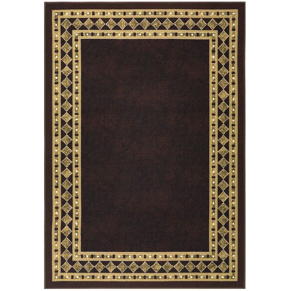 Red Polypropylene 5 ft. x 7 ft. Geometric Indoor/Outdoor Area Rug