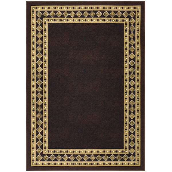Unbranded Red Polypropylene 5 ft. x 7 ft. Geometric Indoor/Outdoor Area Rug