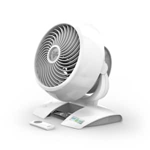 5303DC 7.61 in. Variable Fan Speed Desk Fan in White with Remote Control