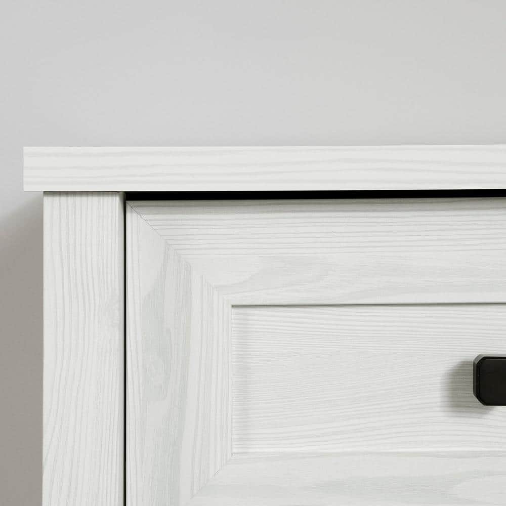 White Pine Rectangular Wood End Table with Storage