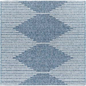 Peroti Navy 6 ft. 7 in. Square Indoor/Outdoor Area Rug