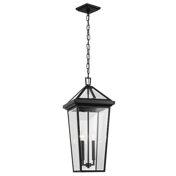 KICHLER Regence 26 in. 2-Light Textured Black Traditional Outdoor Porch ...