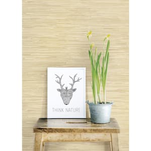 Natalie Taupe Faux Grasscloth Taupe Wallpaper Sample