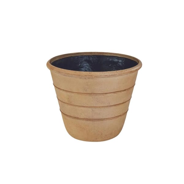 Vigoro Sorrento Washed Sand Cast Stone Triple Band Beige Resin