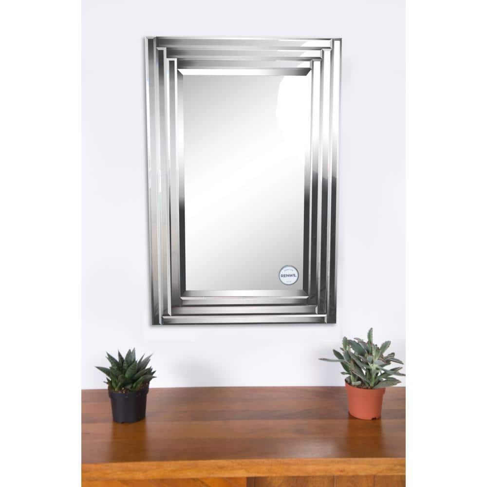 Edessa 24" x 36" Beveled Glass Rectangular Wall Mirror