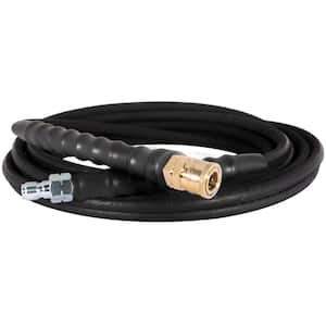 1/4 in. x 25 ft. 4,000 PSI Pressure Washer Hose High-Pressure Wire-Braided with Quick-Connects