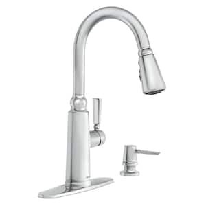 Coretta Single-Handle Pull-Down Sprayer Kitchen Faucet with Reflex and Power Boost in Chrome