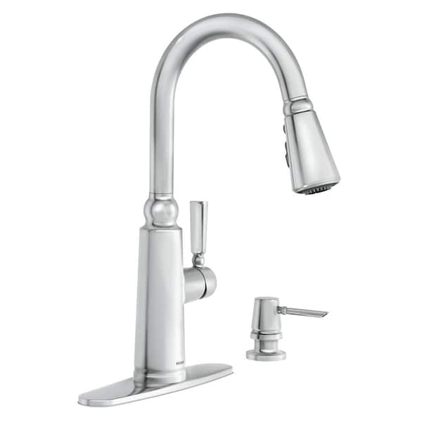 MOEN Coretta Single-Handle Pull-Down Sprayer Kitchen Faucet with Reflex and Power Boost in Chrome