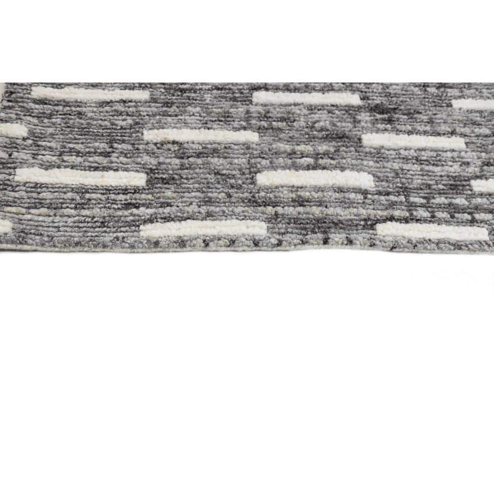 Jedidiah Gray Hand-Knotted Wool Rectangular Area Rug 9' x 12'