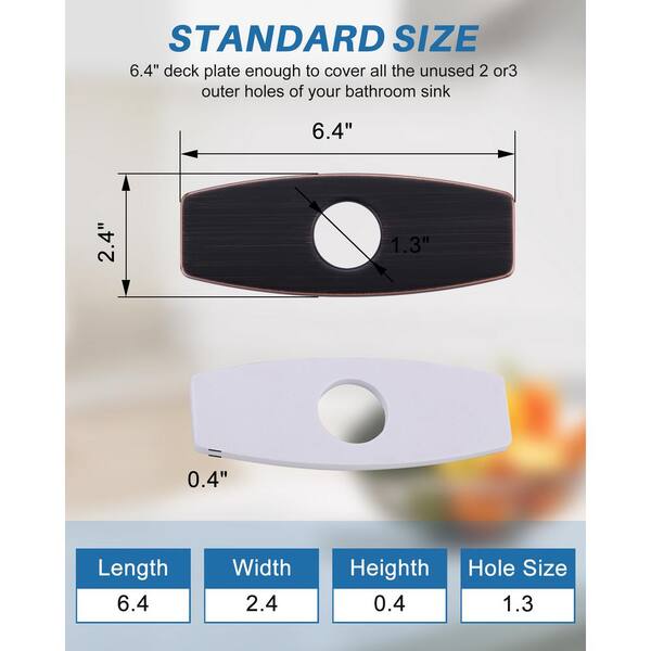 IVIGA 6.4 in. x 2.4 in. x 0.3 in. Stainles Steel 1-Hole/3-Hole
