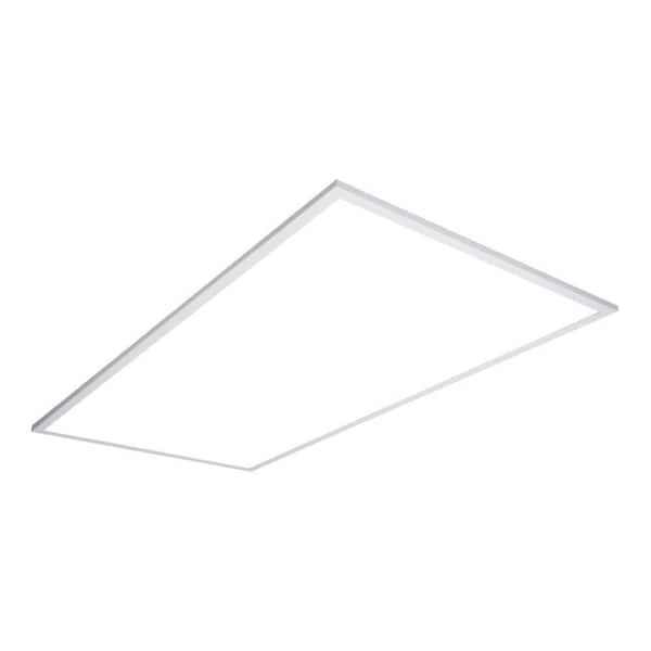 Metalux 2 ft. x 4 ft. White Integrated LED Flat Panel Troffer Light Fixture at 4700 Lumens, 4000K Cool White