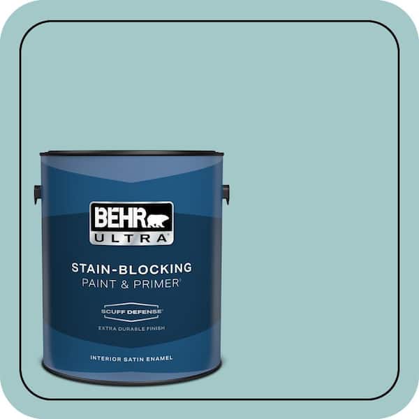 BEHR ULTRA 1 gal. #PPU13-10 Ocean Boulevard Extra Durable Satin Enamel Interior Paint & Primer