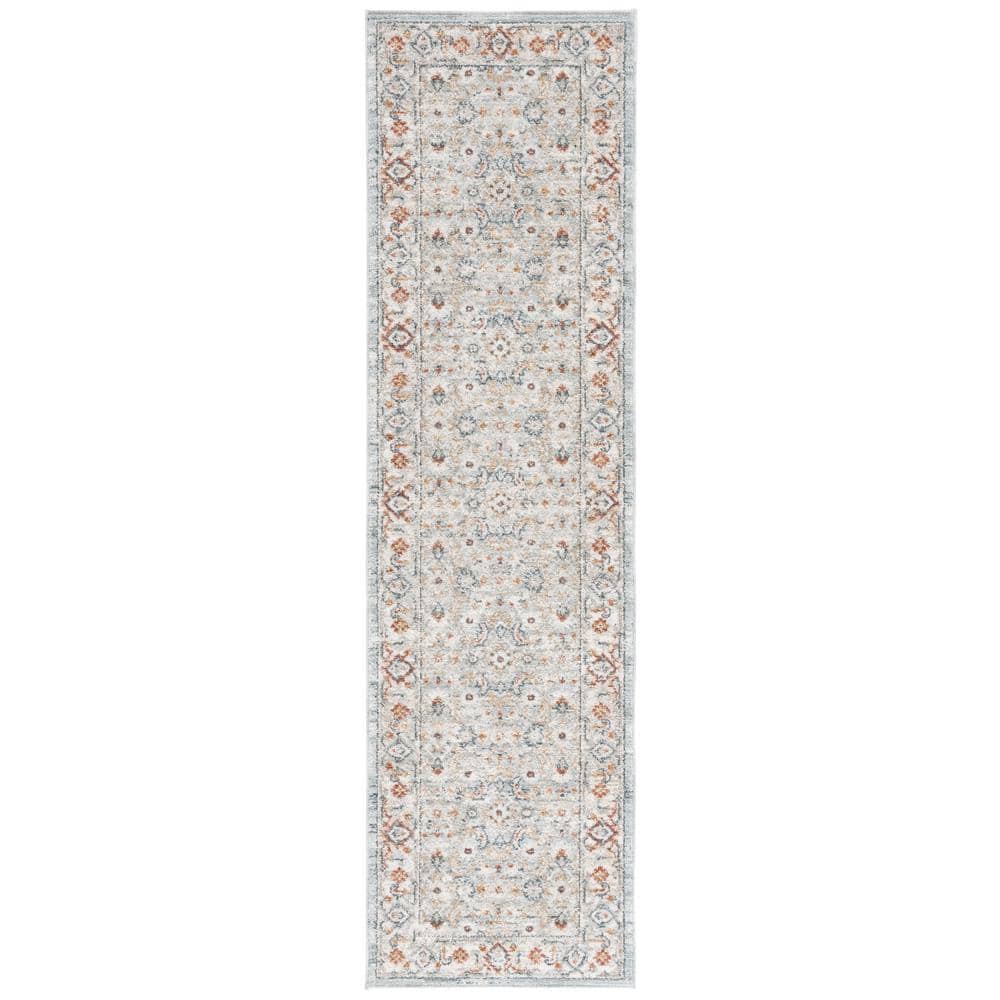 SAFAVIEH Avalon 2 ft. x 8 ft. Ornate Distressed Border Runner Rug ...