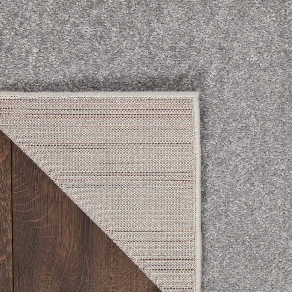 Silver Grey 2'2" x 20' Power-Loomed Runner Rug