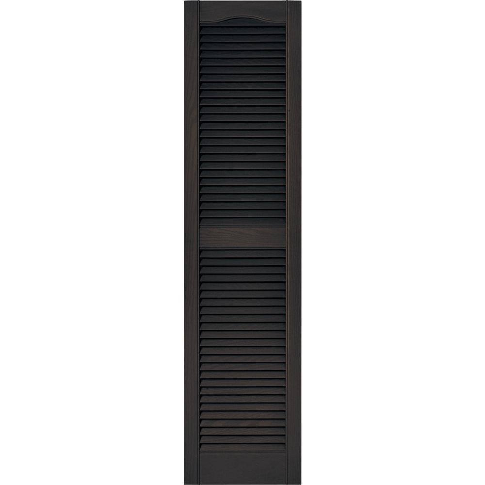 Builders Edge 14.5 in. x 60 in. Louvered Vinyl Exterior