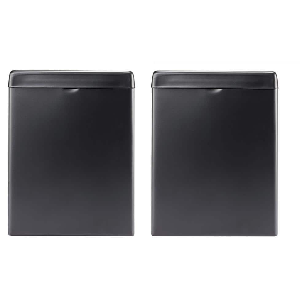10.75 in. H x 7.5 in. W Black Wall-Mounted Stainless Steel Sanitary Napkin 
