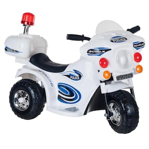 3-Wheel Battery Powered Police Motorcycle in White
